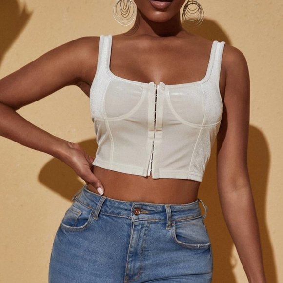 Hook and Eye Crop Top - Picture 1 of 4